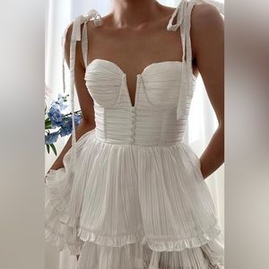 Adeirlina FRAGRANT JASMINE MINI white DRESS